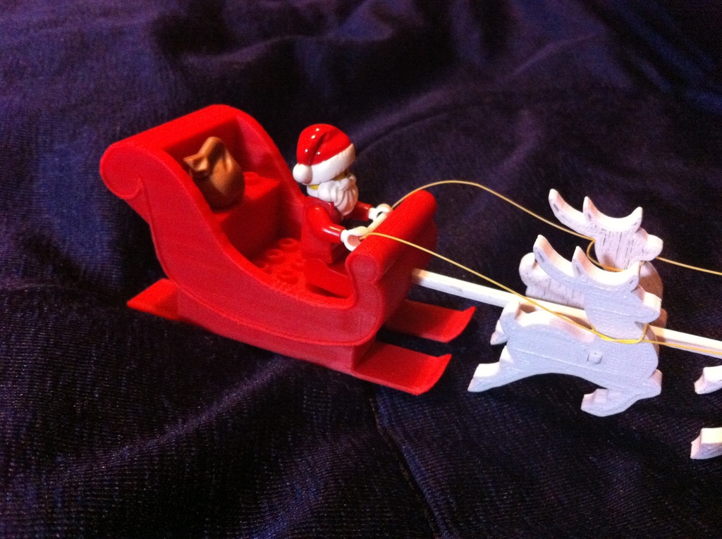 圣诞老人和8个驯鹿兼容乐高积木