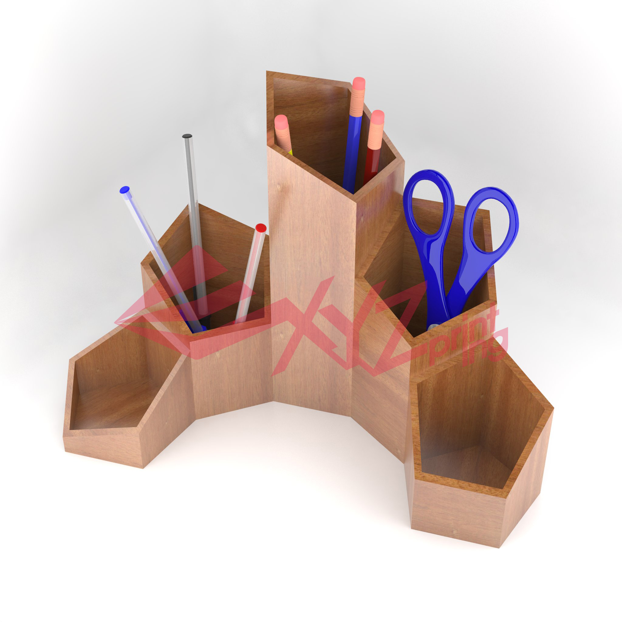 Pentagonal Desk Organizer Set