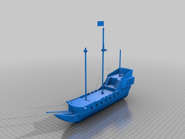 中世纪战船模型