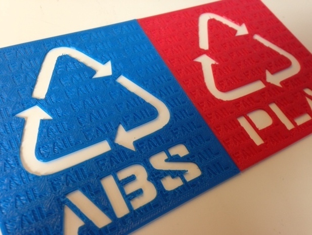 ABS和PLA线材回收标志