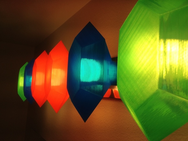 五彩菱形LED灯罩