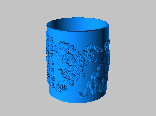 猛虎下山3D打印浮雕筆筒模型0