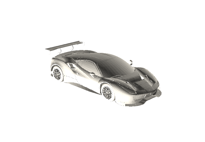 法拉利488 跑车 汽车模型.stl